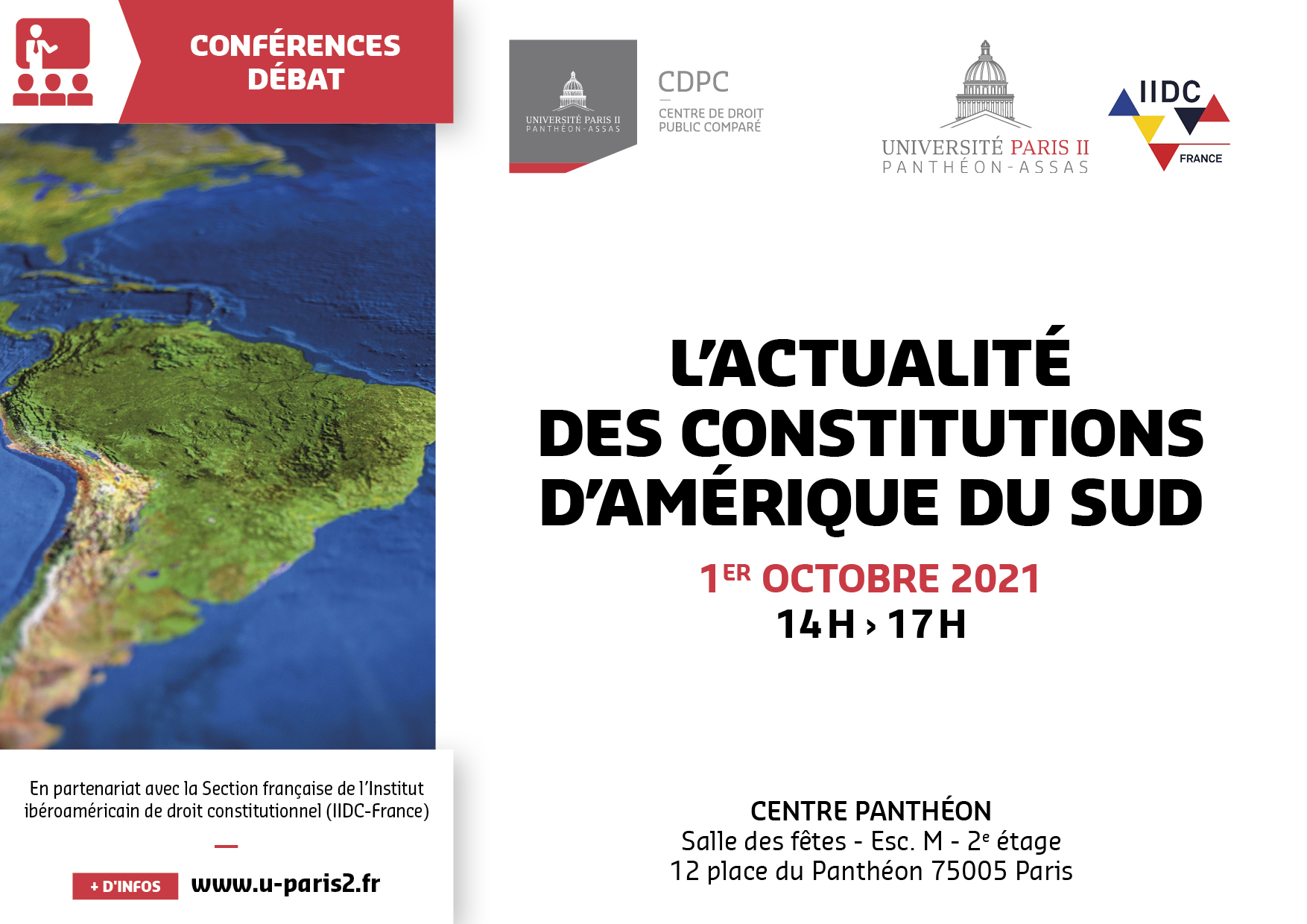 Affiche de la conférence L'actualité des constitutions d'Amérique du sud