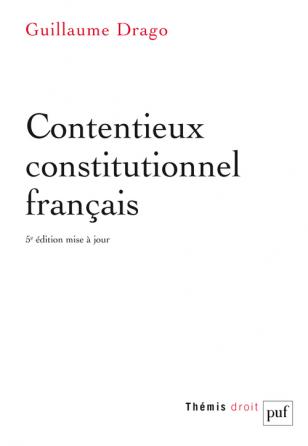 Couverture de l'ouvrage Contentieux constitutionnel français