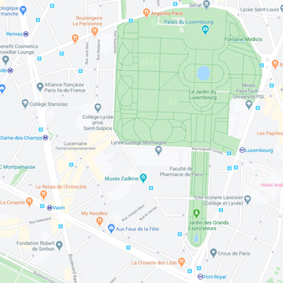 Carte de localisation des installations sportives de l'université
