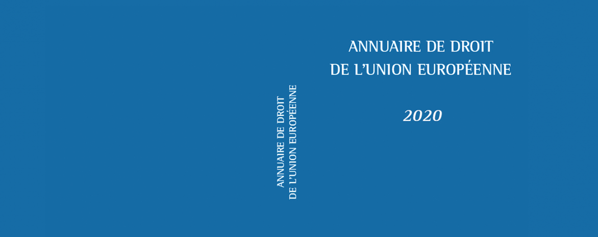 Couverture de l'Annuaire de droit de l'Union européenne 2020