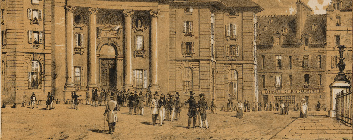 Ecole de droit, place du Panthéon en 1840