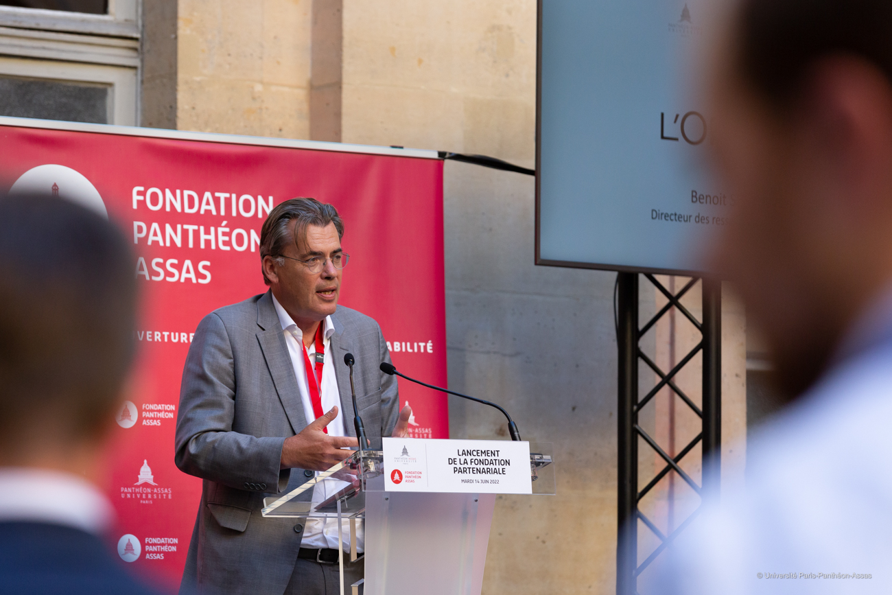 Benoit Serre, DRH L'Oréal Paris au lancement de la fondation Panthéon-Assas